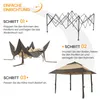 Instructions for setting up a pop-up gazebo. Produktbild-Vorschau