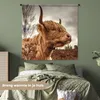MuchoWow® Wandteppich Wandbehang Scottish Hochlandrind - Produktbild-Vorschau 4