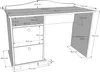 Schreibtisch, Kinderschreibtisch mit 74 cm Arbeitshöhe und Produktbild-Vorschau 2