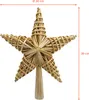 A straw star tree topper with dimensions indicated. Anteprima dell’immagine prodotto