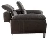 Modernes 3-Sitzer-Sofa in Dunkelgrau mit Metallbeinen für Produktbild-Vorschau 2