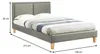 Polsterbett Doppelbett CELINE grau, 120 x 200 cm, inklusive Produktbild-Vorschau 5