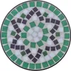 bočný stolík vidaXL Mosaic Green and White Náhľad obrázku produktu 3