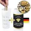 A product image showing a cleaning solution for gold and silver jewelry, with a hand dipping a gold chain into a cleaning basket. Produktbild-Vorschau