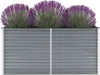 vidaXL Garten-Hochbeet Verzinkter Stahl 160x40x77 cm Grau Produktbild-Vorschau 7