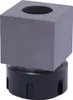 A close-up studio shot of a square collet block for a CNC machine. Náhled obrázku produktu