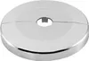 A chrome-plated plastic pipe cover is shown against a white background. Produktbild-Vorschau