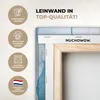 MuchoWow® - Obraz na płótnie - Kwiaty - Niebieski - Złoty - Podgląd zdjęcia produktu 2
