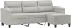 vidaXL 3-Sitzer-Sofa mit Hocker Hellgrau 180 cm Produktbild-Vorschau 3
