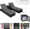 2 chaises longues en rotin avec structure en aluminium et Voir les images du produit 3