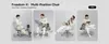 A collage of four images showing a person using a multi-position chair in different configurations with dogs. Náhľad obrázku produktu