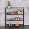 Autronic GD-414 OAK trzypoziomowy stojak na buty, 63 cm Podgląd zdjęcia produktu 2