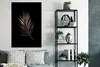 MuchoWow® Poster Blatt - Feder - Schwarz und Gold 80x120 cm Produktbild-Vorschau 4