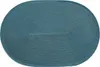 An oval-shaped teal placemat is shown from a top-down perspective on a white background. Produktbild-Vorschau
