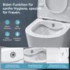 doporro Hänge-WC mit Bidet Funktion Weiß Wand-WC Toilette Produktbild-Vorschau 2