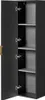 Badmöbel Hochschrank 1-türig ADELAIDE-56-BLACK  in matt Produktbild-Vorschau 5