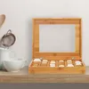 Boîte à capsules Relaxdays en bambou, 24 compartiments, à Voir les images du produit 5