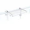 A white drying rack mounted on a white railing, with dimensions indicated by arrows and text. Anteprima dell’immagine prodotto