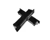 Two black kick-activated door openers are crossed over each other on a white background. Podgląd zdjęcia produktu