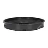 A black circular carbon filter for a range hood, shown from a side-angle. Produktbild-Vorschau