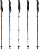 Five different colored trekking poles are displayed side-by-side against a white background. Produktbild-Vorschau