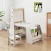 COSTWAY Kindertisch, Kindersitzgruppe mit Stuhl, Staffelei, Produktbild-Vorschau 2