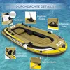 Gommone COSTWAY per 3 persone, imbarcazione gonfiabile con Anteprima dell’immagine prodotto 7