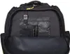 The image shows the inside of an open black backpack with yellow accents. Náhľad obrázku produktu