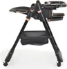 A side view of a black high chair with rose gold accents. Produktbild-Vorschau
