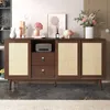MODFU Sideboard mit 3 Rattan Türen und 2 Schubladen, Produktbild-Vorschau 3