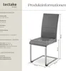 tectake® Set Schwingstuhl Bettina gepolstert mit Produktbild-Vorschau 5