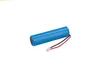 A blue cylindrical battery with red and black wires and a white connector is shown on a white background. Podgląd zdjęcia produktu