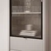 Hohe Standvitrine NAVANI 60 cm Glasvitrine Schublade Produktbild-Vorschau 4