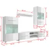 Mobile TV a parete a cinque elementi con illuminazione a Anteprima dell’immagine prodotto 17