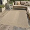 Outdoor Teppich Wetterfest Balkon Terrasse Braun 150x150 cm Produktbild-Vorschau 6