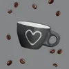 Moderne Keramik Espresso-Tassen 4er Set beige weiß rot grau Produktbild-Vorschau 5
