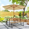 Outsunny Sitzgruppe 3-teilig Holz Essgruppe für 6 Personen Produktbild-Vorschau 9