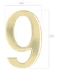 KOTARBAU® 3D Hausnummer Ziffer"9“ aus Messing 20 cm Produktbild-Vorschau 2