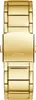 A close-up view of a gold-colored watch clasp with the brand name 'GUESS' embossed on it. Produktbild-Vorschau