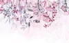 Vlies Fototapete - Foggy Nature - Pink 150x105 cm Blätter Produktbild-Vorschau 6