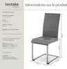 Chaises de Salle à Manger BETTINA Rembourrées Pieds en Voir les images du produit 6