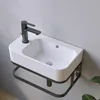 AQUABATOS Hängewaschbecken Keramik Waschtisch Produktbild-Vorschau 4