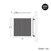 Deskový radiátor SONNI 630×1004mm jednovrstvý antracitový Náhled obrázku produktu 8