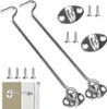 2 Stück Kabine Haken, Sturmhaken mit Ösen, 20cm Edelstahl Produktbild-Vorschau 1