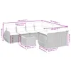 The Living Store 9-tlg. Garten-Sofagarnitur mit Kissen Produktbild-Vorschau 9