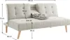 Kondela Rozkładana sofa Babet - beżowa / buk Podgląd zdjęcia produktu 3