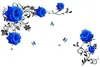 Wandtattoo Blau Rosen Ranke XL Blumen Wandaufkleber Produktbild-Vorschau 5