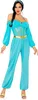 A woman wearing a blue and gold oriental-style costume. Produktbild-Vorschau