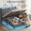 Postel HOMCOM 140 × 200 cm s roštem, konektory USB-A a Náhled obrázku produktu 4