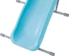 A close-up view of a blue plastic slide with gray metal supports, isolated on a white background. Anteprima dell’immagine prodotto